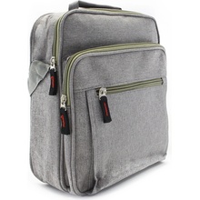 Světle šedá pánská praktická crossbody taška Brent
