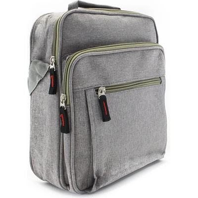 Světle šedá pánská praktická crossbody taška Brent