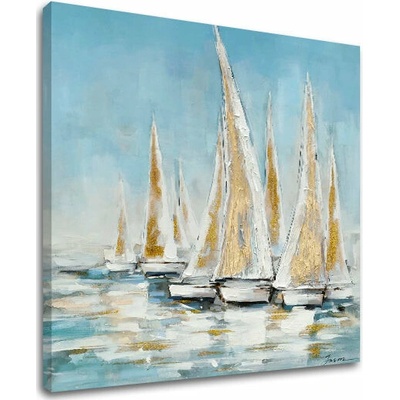 Obraz na plátne LODE NA MORI - 50x50 cm