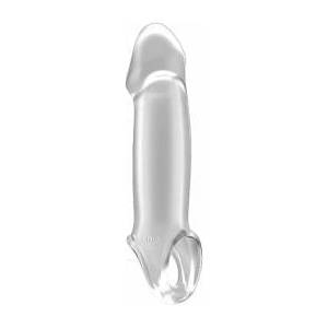 Shots Toys No. 33 Elastic Extension Sleeve with Ball Strap, Transparent TPE