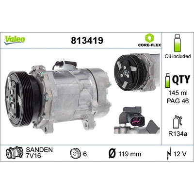 Kompresor, klimatizace VALEO 813419 VA 813419