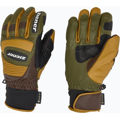 ZIENER Мъжки скиорски ръкавици ZIENER Guard GTX + Gore Grip PR alpine dark/brown