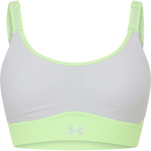 Under Armour Women's Infinity Medium Impact Sports Bra - Lime/Mod Gray