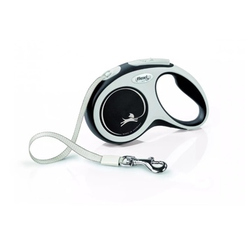 flexi Original New Comfort черна каишка S 5 м за кучета до 15 кг - лента