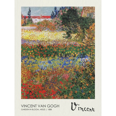 Plagát, Obraz - Garden in Bloom, Arles (1888), Vincent van Gogh, 30 × 40 cm