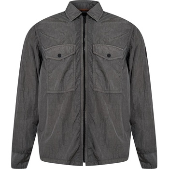 Boss Риза с дълъг ръкав Boss Men's Orange Zip Long Sleeve Overshirt - Open Grey 076
