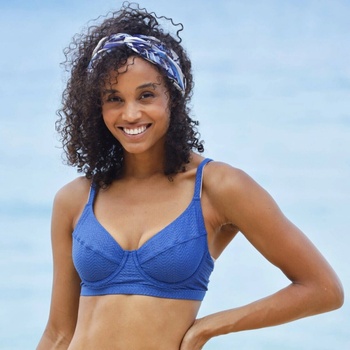 Blancheporte plavková vystužená Calayo s kosticami modrá