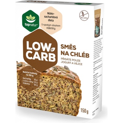 Topnatur Směs na pečení chleba Low carb 150 g – Zboží Dáma