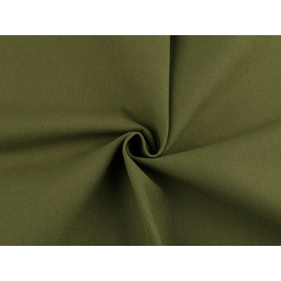 Dekorační metráž / imitace lnu / polybavlna, střední, 8 (30) zelená khaki