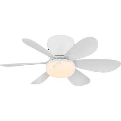 GLOBO 03625W - димируем LED таванен вентилатор DELORES LED/5W/230V 2700-6500K бял+ДУ (GL8891)