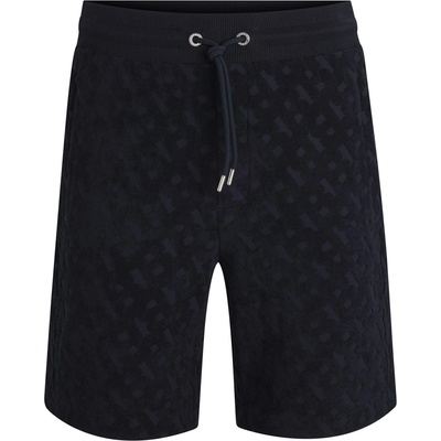Boss Поларени къси панталони Boss Men's H-Lamson 10 Black Fleece Jogger Shorts - Dark Blue 404