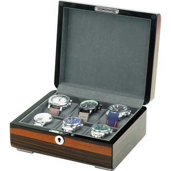 Rothenschild watch case RS-2432-EB for 6 watches ebony (watch case RS-2432-EB for 6 watches ebony)