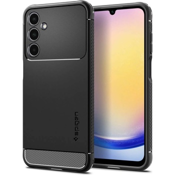 Image 1 of Spigen Противоударен Силиконов Калъф за Samsung A25, Spigen Rugged Armor Case, Черен (ACS06831)