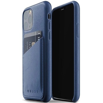 Mujjo Калъф Mujjo - Full Leather Wallet, iPhone 11 Pro, Monaco Blue (MUJJO-CL-002-Bl)