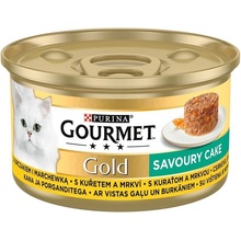 Gourmet Gold cat Savoury Cake kuře s mrkví í 85 g