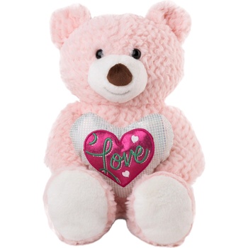 Амек Тойс Плюшена играчка Амек Тойс - Розово мече със сърце, 30 cm (13102)