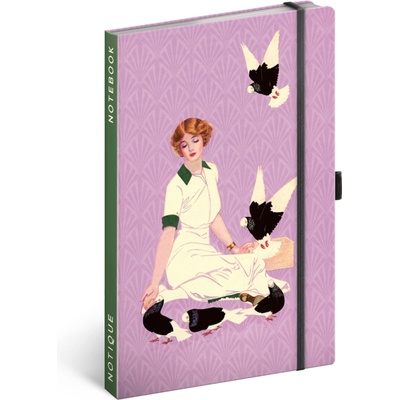 Notique Бележник Гълъби на Катрин Зима, подплатен, 13 x 21 cm BAAGL NOTIQUE | Lilav | Home | UNI