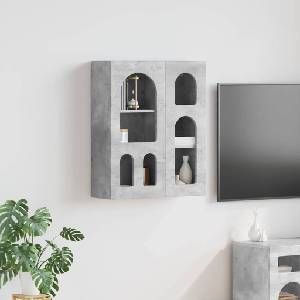 vidaXL Висящ шкаф с рафт ELST Бетонно сиво 59 x 20 x 71, 5 см (891357)
