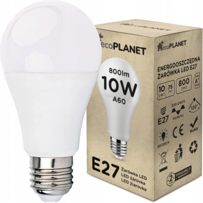 BERGE LED žárovka EcoPLANET E27 - 10W - 800Lm - neutrální bílá