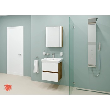 Image 1 of Visota Комплект PVC мебели за баня "Теди" 55 см, цвят дървесен (VisTedi55kom)