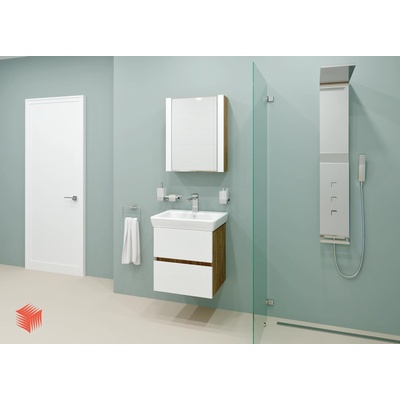 Visota Комплект PVC мебели за баня "Теди" 55 см, цвят дървесен (VisTedi55kom)