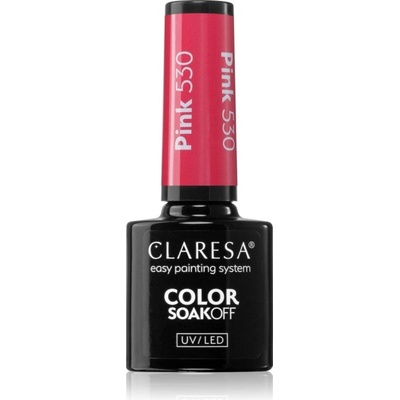 Claresa SoakOff UV/LED Color Rainbow Explosion gélový lak na nechty odtieň Pink 530 5 g