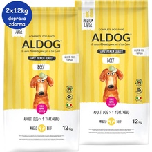 Aldog Adult Medium & Large Beef & Rice 2 x 12 kg