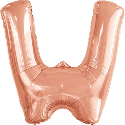 Amscan Foliové písmeno W rose gold 100 cm