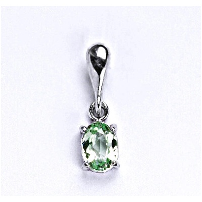 Čištín Stříbrný přívěsek syntetický zirkon peridot P 1246 22