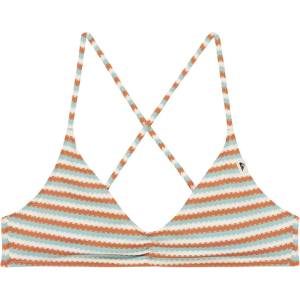 Quiksilver Дамско бикини горнище Quiksilver Women's Clickity Clack Top Bikini top - Tobacco Clickity Stripe - размер XS (150-6729-0111)
