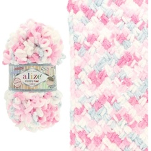 Alize Puffy Fine Color 5945 ružovo sivá