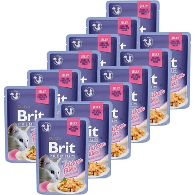 Brit Premium Cat with Chicken Fillets in Jelly for Adult Cats 12 x 85 g
