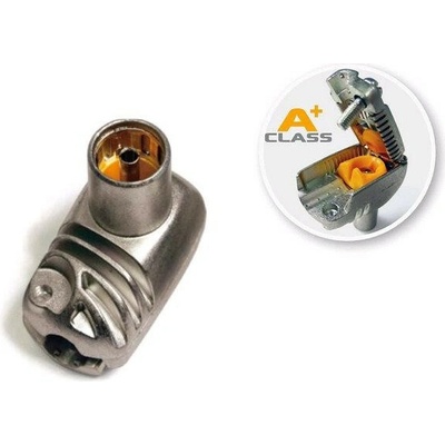 Ostatní-M Anténní konektor úhlový PROFI – kovová IEC samice – Sleviste.cz