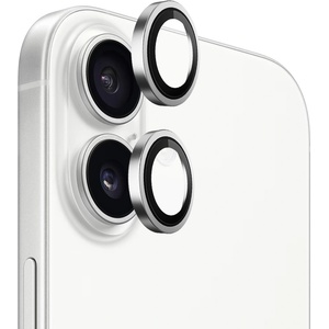 Blueo Протектор - Камера за iPhone 17 - Син - Оригинална метална рамка със стъклени лещи - Сребрист