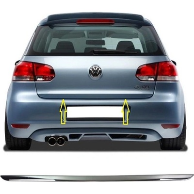 Nerez spodná lišta hrany kufra VW Golf VI HTB 5D 2008-2012