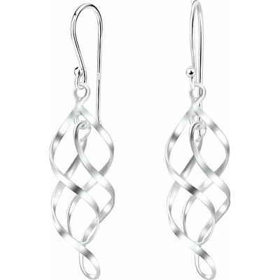 Nefertitis 00403 Stříbrné visací náušnice SILVER SPIRAL 42 mm NF59498 42 mm, 1,89 g