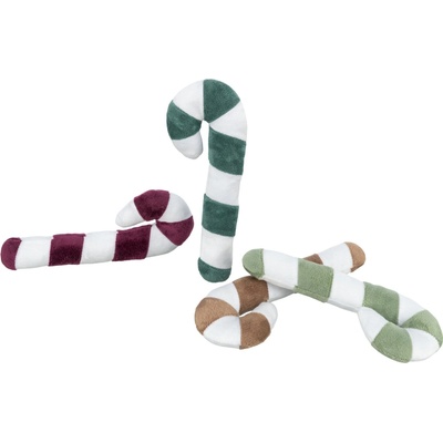 Trixie Xmas Candy Cane, vianočná palička, plyšová hračka s catnipom, 17,5 cm