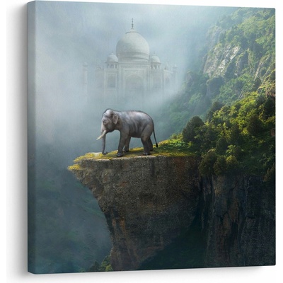 Obraz - Slůně na vrcholku Taj Mahal, jednodílný 40x40 cm – Hledejceny.cz