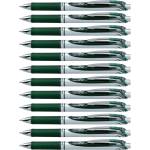 Pentel EnerGel XM BL77 Gel Pens with Push Mechanism, Forest Green (Pack of 12) - BL77-D3X-VE (BL77-D3X-VE)