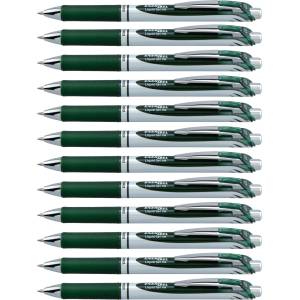 Pentel EnerGel XM BL77 Gel Pens with Push Mechanism, Forest Green (Pack of 12) - BL77-D3X-VE (BL77-D3X-VE)