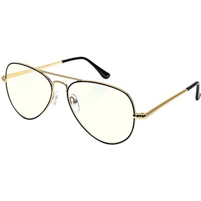 GLASSA Blue Light Blocking Glasses PCG 09, dioptrie: +0.50 čierno zlatá