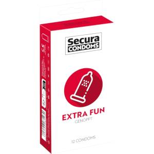 Secura Extra Fun - презервативи с релефни точки - 53мм - 12 броя - lovesexshop