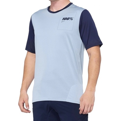 100% RIDECAMP Short Sleeve Lt. Slate Blue/Navy