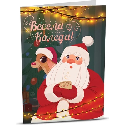 iGreet Поздравителна картичка iGreet - Дядо Коледа със сърничка (M007)