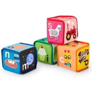 Baby Einstein Текстилна играчка кубчета с азбука Alpha Stacks 4бр. , 3м+ (17304-4)