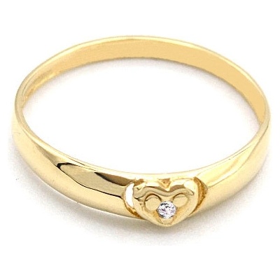B&B Goldinvestic Zlatý srdíčko se zirkonem N4204