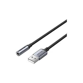 Vention външна звукова карта USB Sound card 1-Port 0.25M Gray - CVFHC (CVFHC)