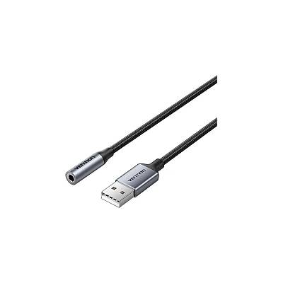 Vention външна звукова карта USB Sound card 1-Port 0.25M Gray - CVFHC (CVFHC)
