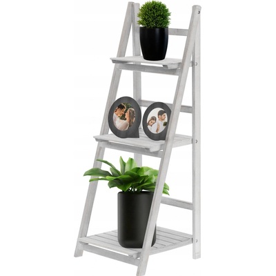 HomePRO PHO8423 Regál, Policový rebrík 42x39x109 cm, biela