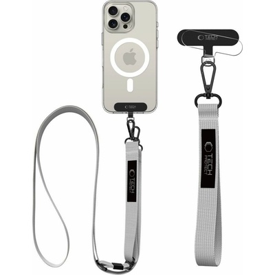 Snúrka na krk TECH PROTECT C6S ROPE CROSSBODY CRAYON GREY (5906302362882)